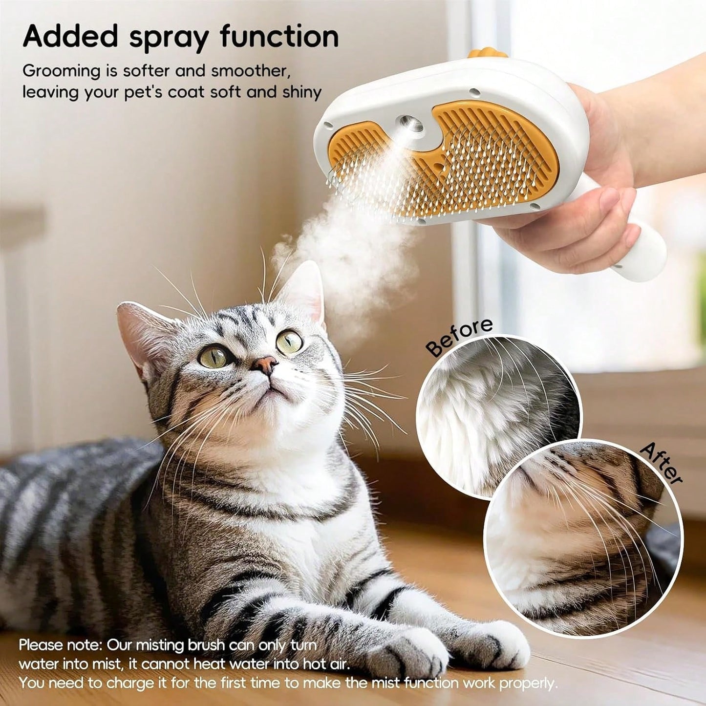 Pet Grooming steam brush| cats dogs