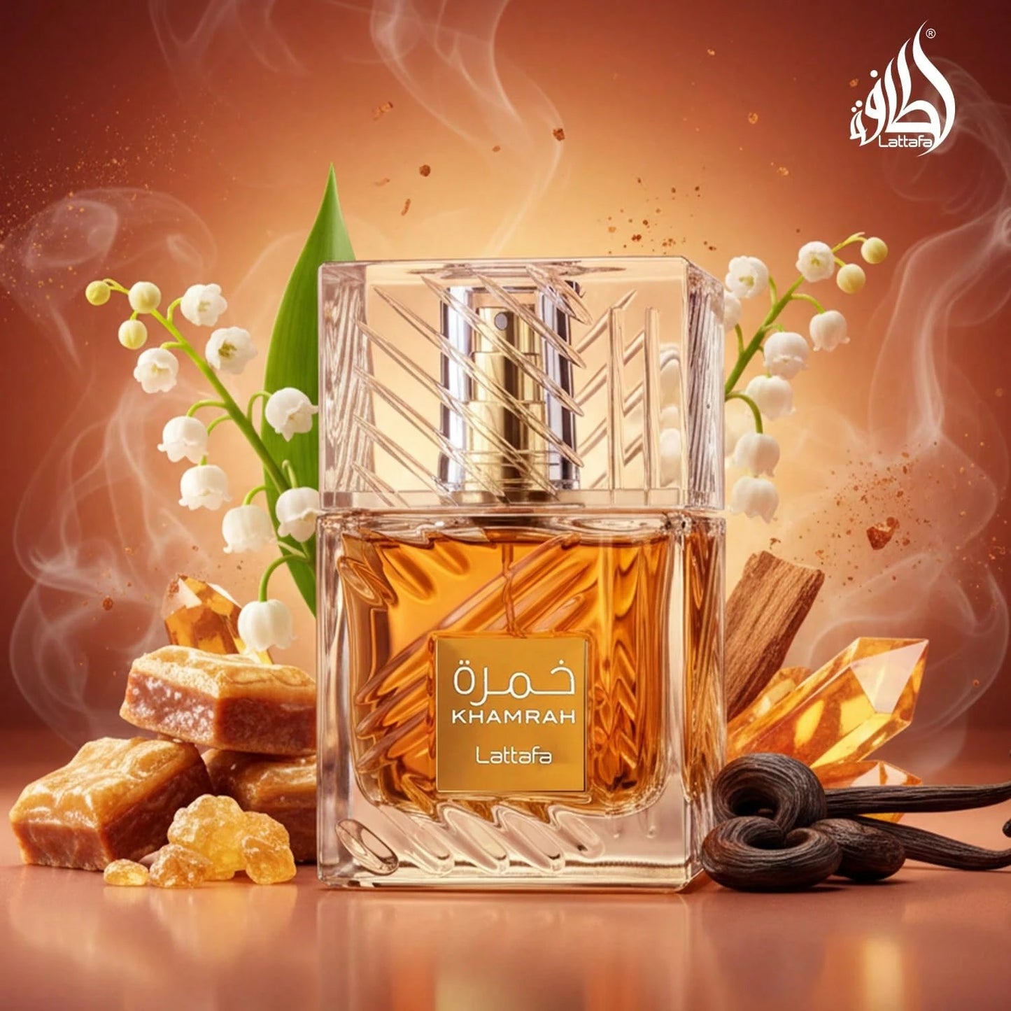 Lattafa Khamrah For Unisex Eau De Parfum Spray, 3.4 Ounce / 100 Ml Ideal For Dates, Office & Holiday Gift
