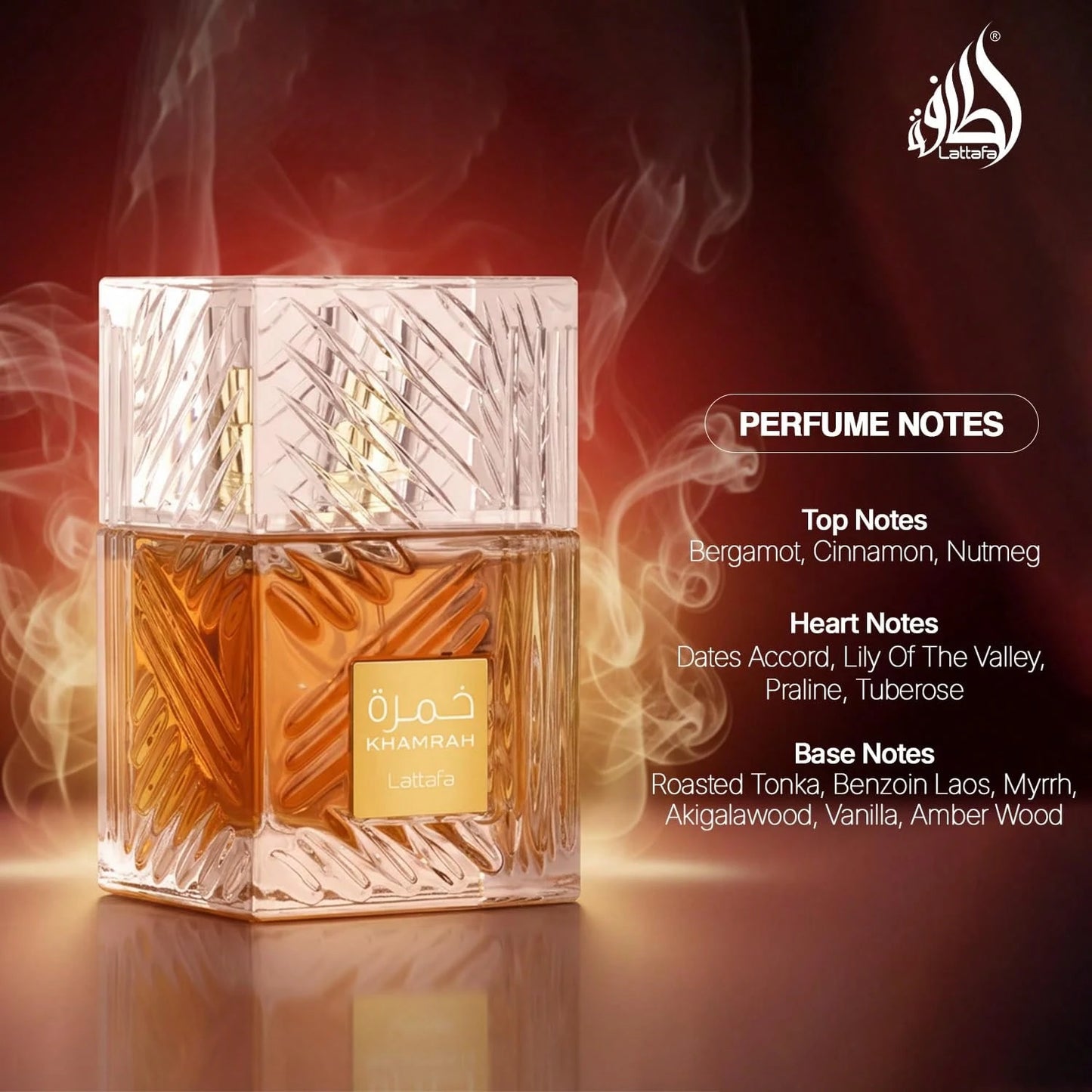 Lattafa Khamrah For Unisex Eau De Parfum Spray, 3.4 Ounce / 100 Ml Ideal For Dates, Office & Holiday Gift