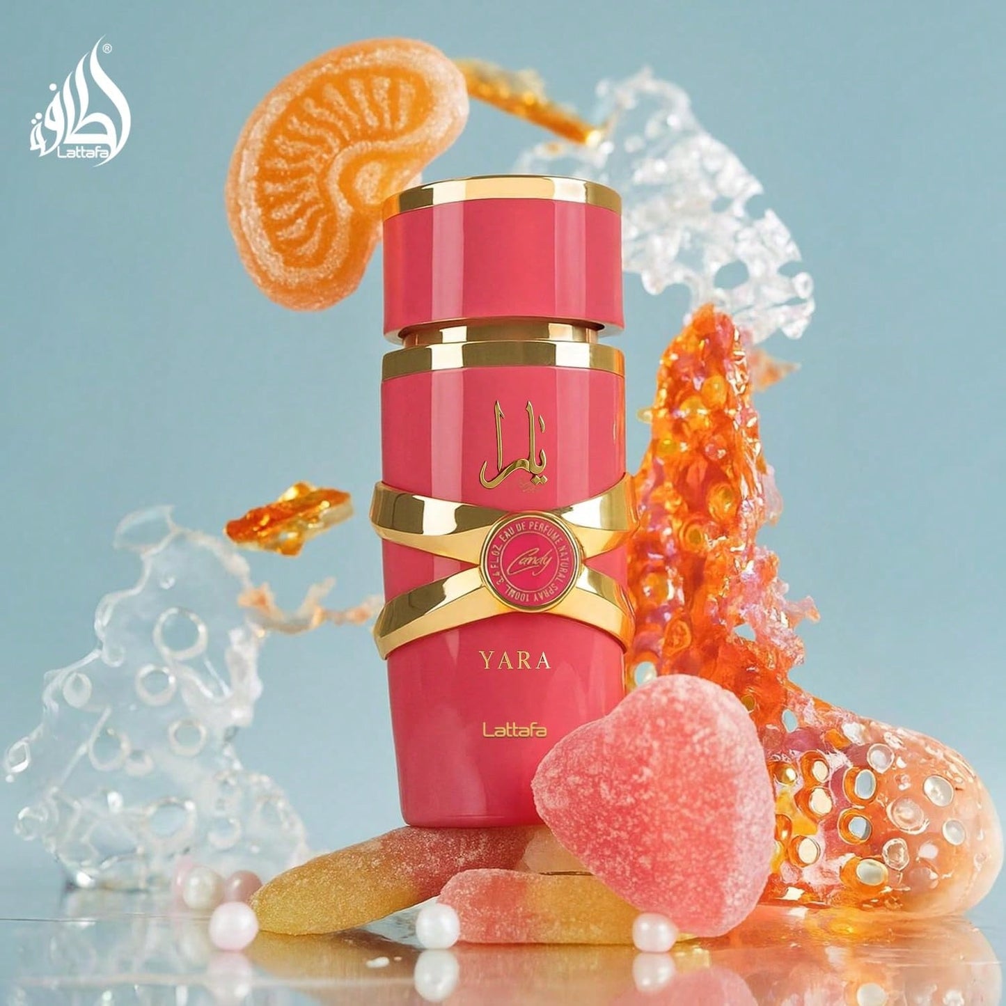 Lattafa Yara Candy Perfume 100ml 3.4oz, 2 Styles Optional Single , Arabian Women Long Lasting Fragrance, Sweet Candy Marshmallow Vanilla Scent, Viral Red Yara Luxury Gift