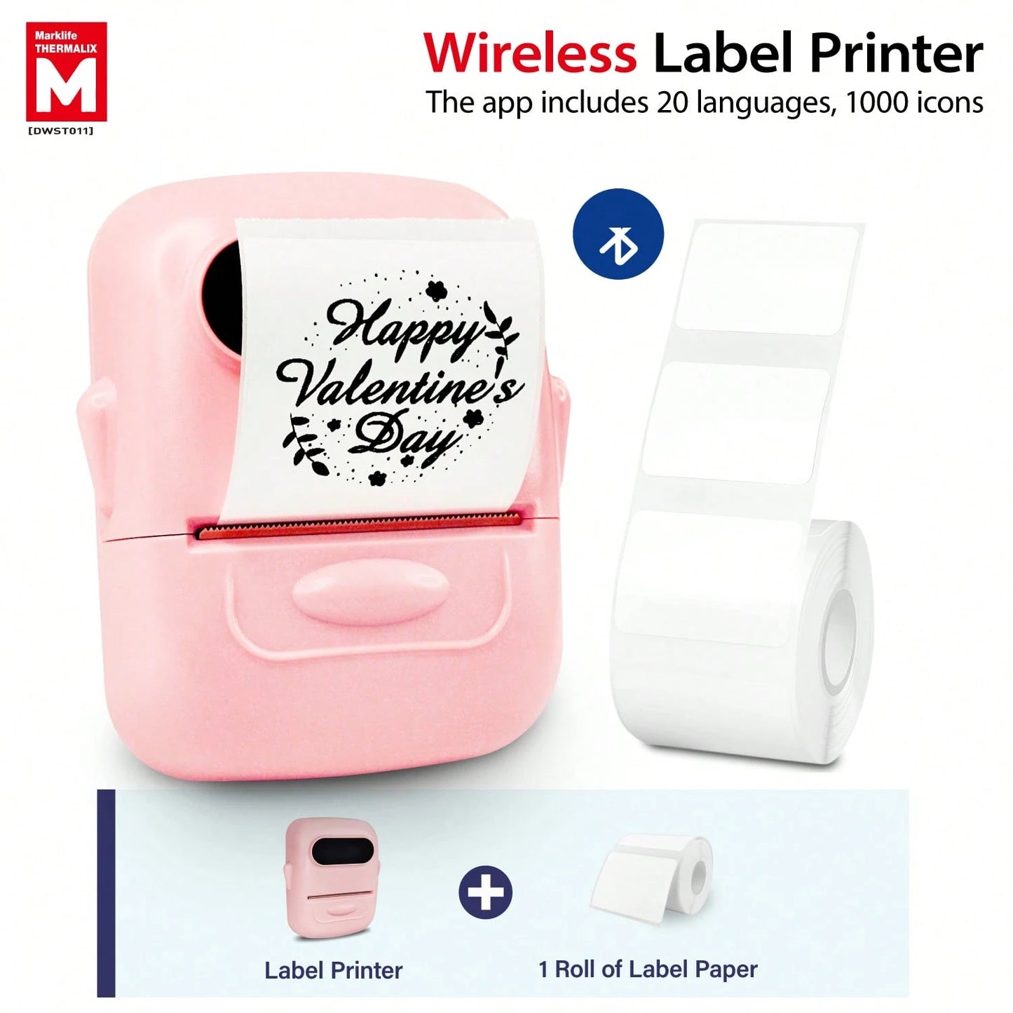 P50 Label Maker Machine With Tape, 2 Inch Portable Thermal Printer, Bluetooth Portable Label Printer