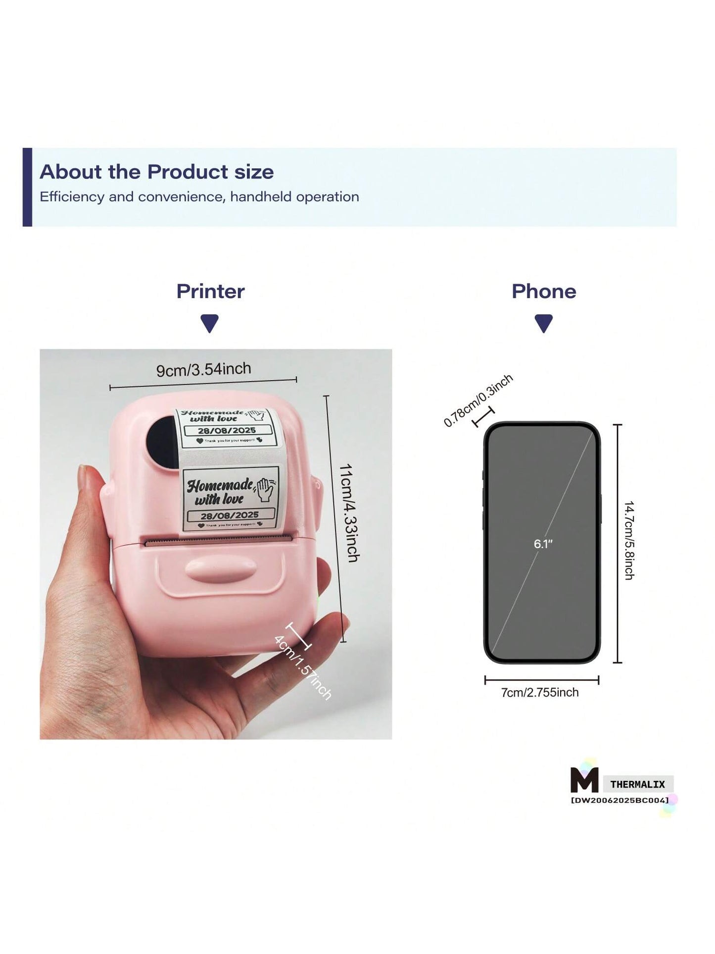 P50 Label Maker Machine With Tape, 2 Inch Portable Thermal Printer, Bluetooth Portable Label Printer