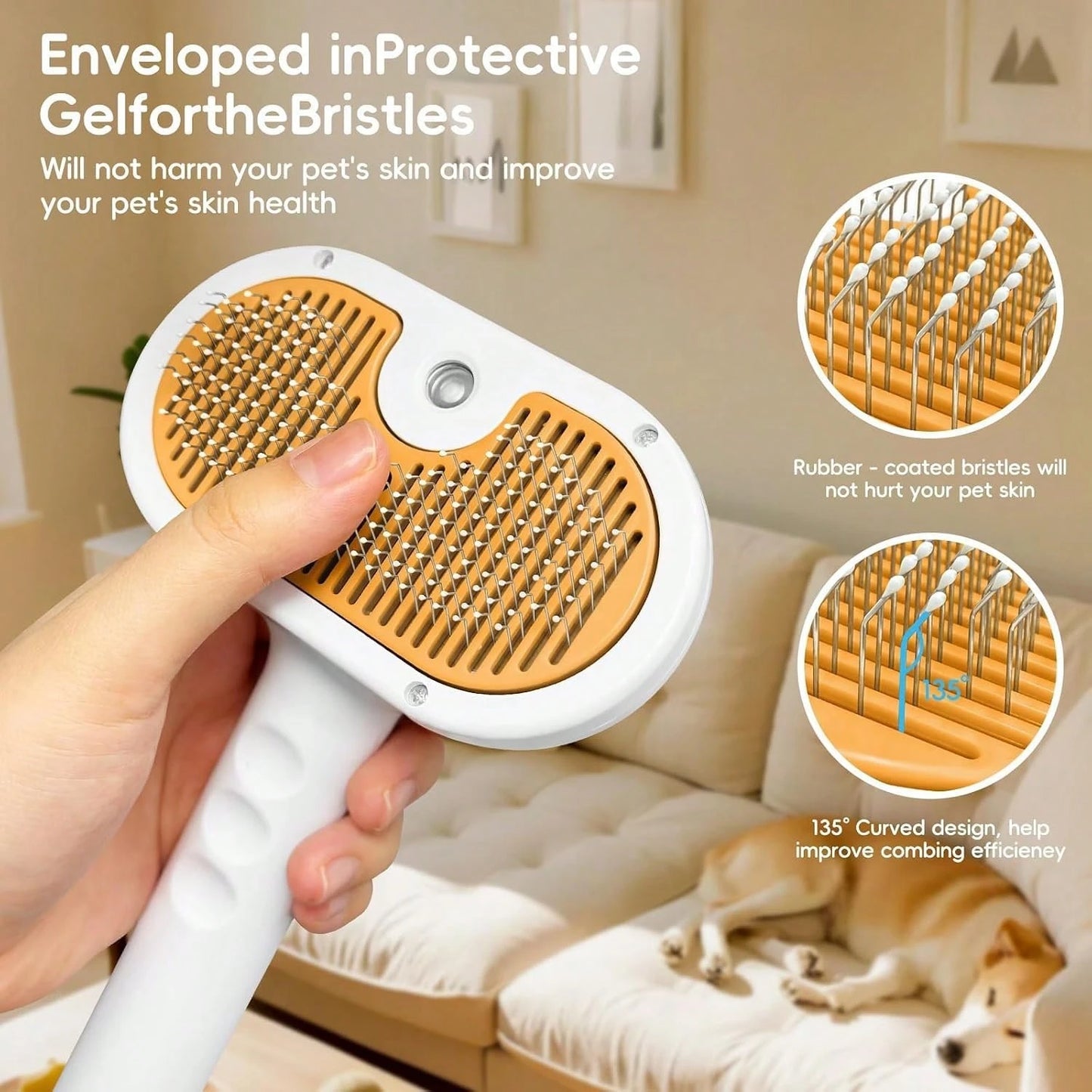 Pet Grooming steam brush| cats dogs