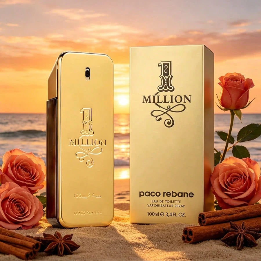 1 Million Classic Original Men's Perfume, Spicy Oriental Flavor, Noble Sweet Feeling, Leather Amber, 3.4oz100ml, Suitable For Parties, Work, Commuting And Other Venues, The Perfect Choice Of Gifts