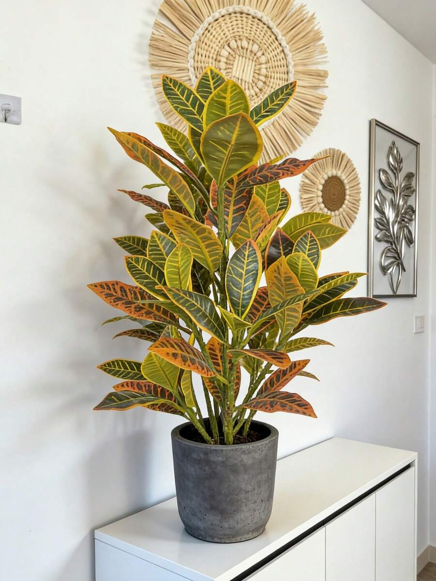 2 Pack Artificial Ficus Tree With Color Changing Leaves  ( Without Pot )