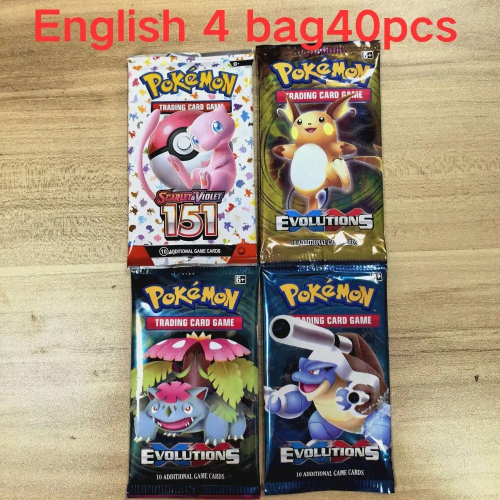40pcs Pokemon Cards GX Vmax EX Mega Origin Brilliant Stars Card Shining Game Collection Battle Transaction Card Holiday Gifts