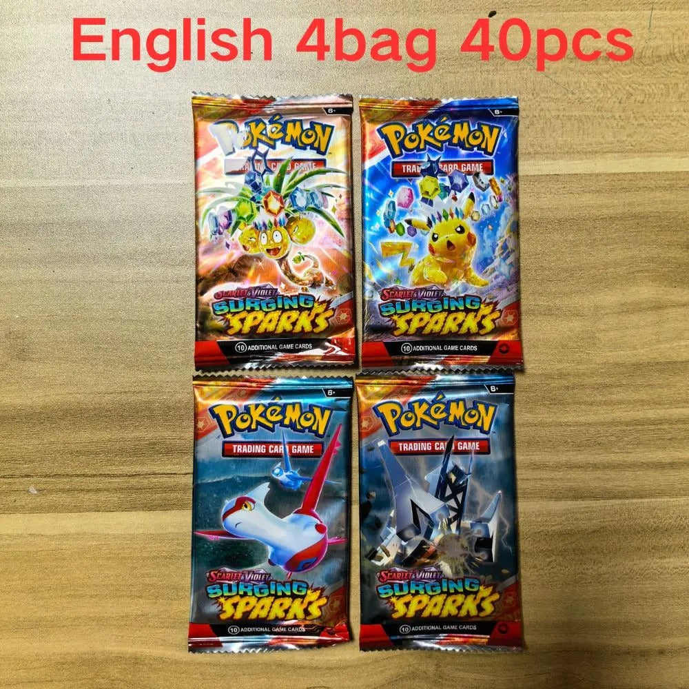 40pcs Pokemon Cards GX Vmax EX Mega Origin Brilliant Stars Card Shining Game Collection Battle Transaction Card Holiday Gifts