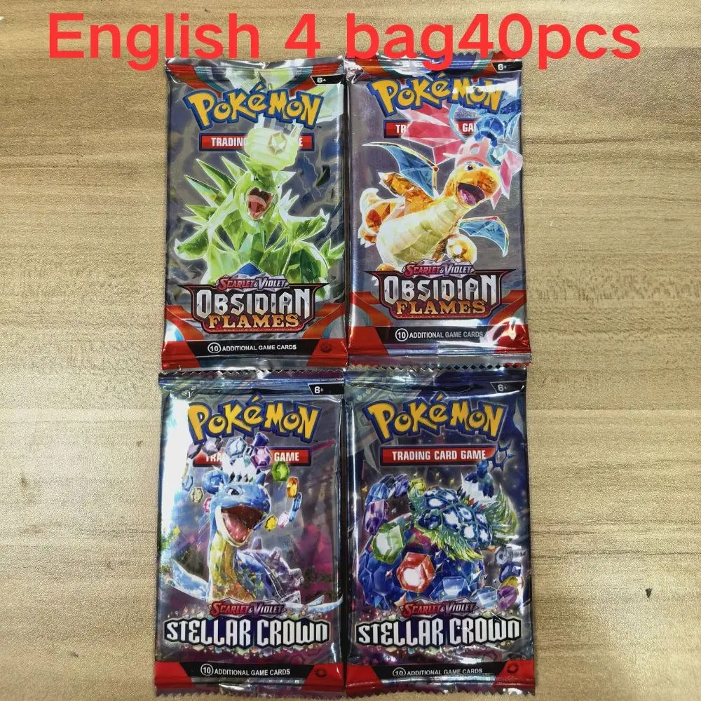 40pcs Pokemon Cards GX Vmax EX Mega Origin Brilliant Stars Card Shining Game Collection Battle Transaction Card Holiday Gifts