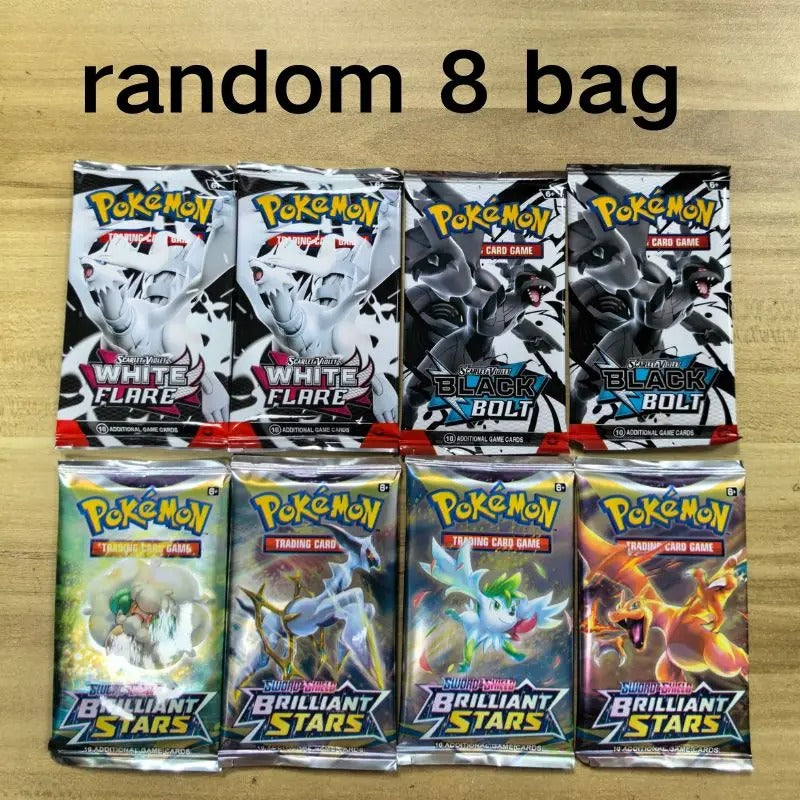 40pcs Pokemon Cards GX Vmax EX Mega Origin Brilliant Stars Card Shining Game Collection Battle Transaction Card Holiday Gifts