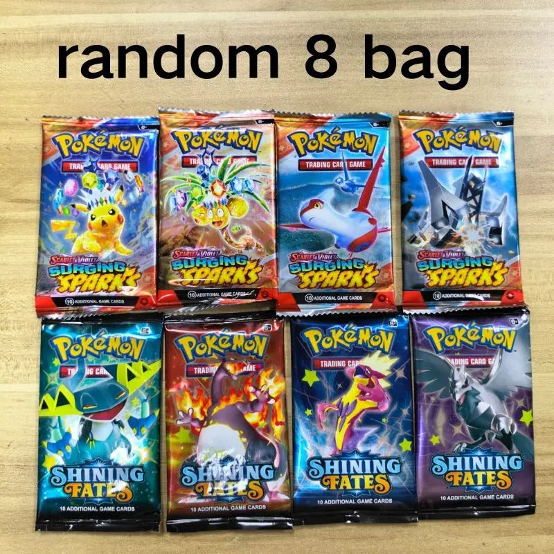 40pcs Pokemon Cards GX Vmax EX Mega Origin Brilliant Stars Card Shining Game Collection Battle Transaction Card Holiday Gifts