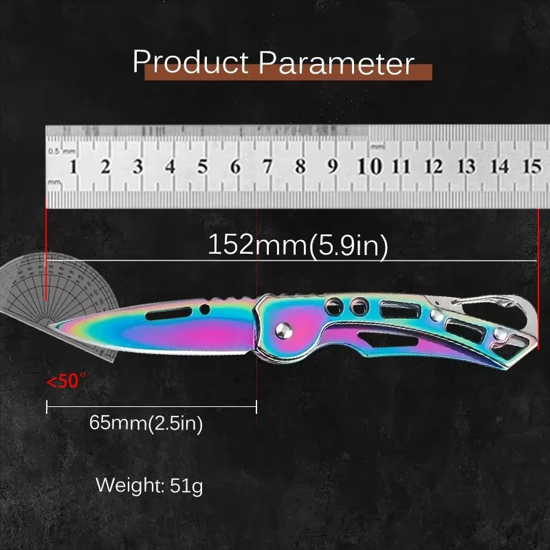 Folding Fruit Knife Stainless Steel Meat Cleaver Kitchen Knife with Non-slip Handle for Kitchen Accessories Pocket Knife