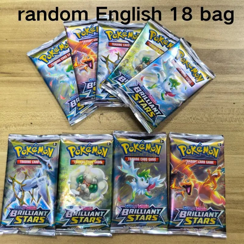 40pcs Pokemon Cards GX Vmax EX Mega Origin Brilliant Stars Card Shining Game Collection Battle Transaction Card Holiday Gifts